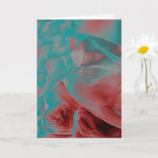Dream girl heart blue & red dreamy woman Birthday  Card (Small Plant)