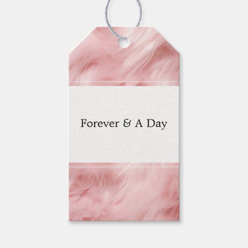 Dream Girly Blush Pink Animal Fur Gift Tags