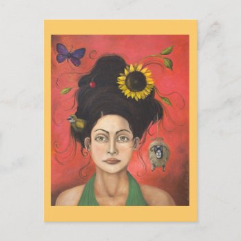 Dream Hair Postcard by paintingmaniac at Zazzle