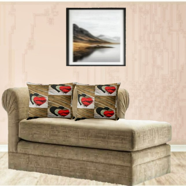 Dream Hearts A' Fallen Throw Pillow (Decorate your home for February, with these romantic, Dream Hearts A'Fallen Throw Pillows!)