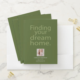 Dream Home Real Estate Logo Photo Template Pocket Folder