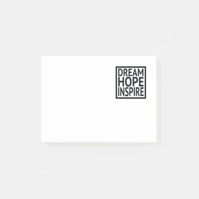 Dream - Hope - Inspire Post-it Notes (Front)