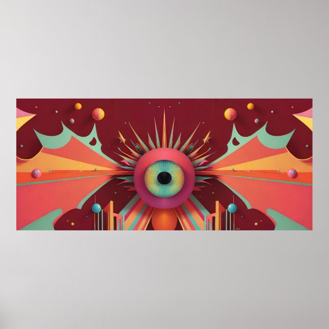 Dream Horizon Ken Gage Fantasy OpArt Poster (Front)