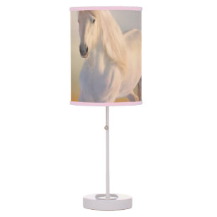 Dream horse running through flowers table lamp