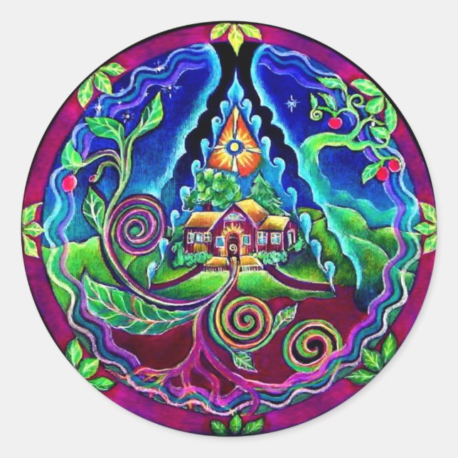 Dream House Sanctuary Mandala Sticker (Front)