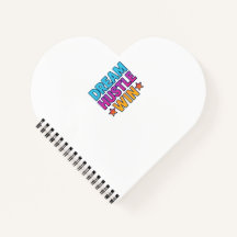 Dream Hustle Win – Heart Notebook