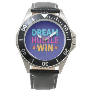 DREAM HUSTLE WIN Modern Minimalist Men's Watch
