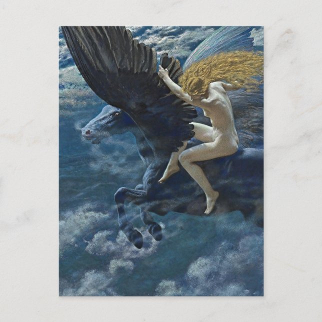 “Dream Idyll - A Valkyrie” by Edward Robert Hughes Postcard (Front)
