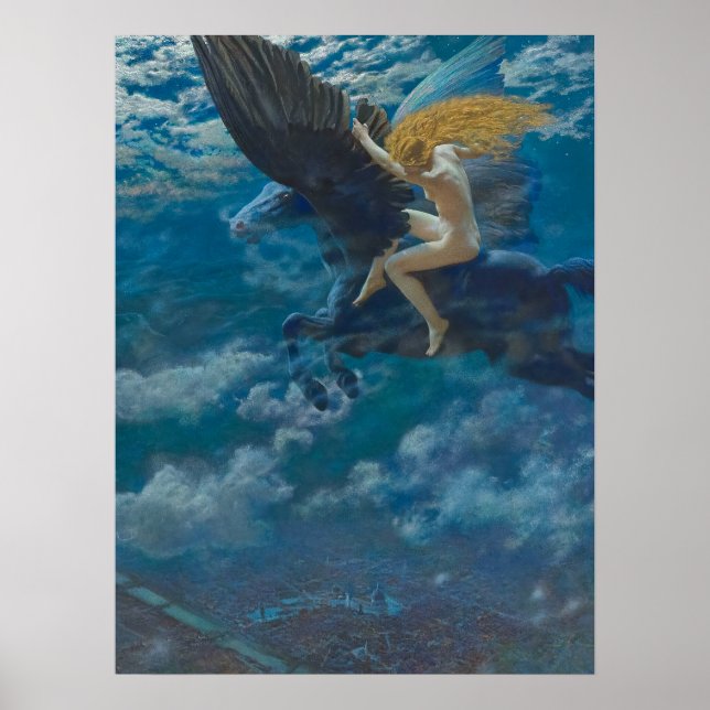 Dream Idyll (A Valkyrie) by Edward Robert Hughes  Poster (Front)