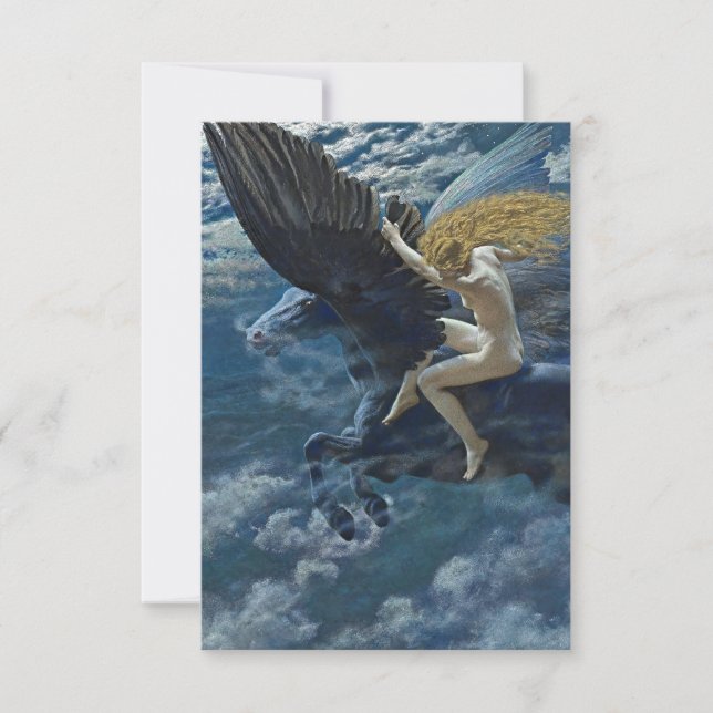 “Dream Idyll - A Valkyrie” by Edward Robert Hughes Thank You Card (Front)