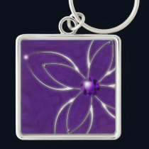 Dream in Amethyst Keychain