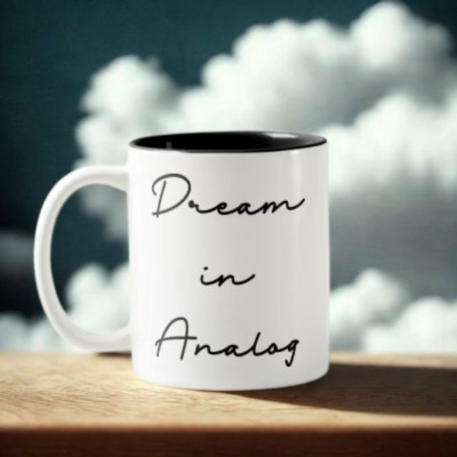 Dream in Analog Retro Two-Tone Coffee Mug (Creator Uploaded)