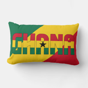 Dream in Color with the Ghana Flag Lumbar Pillow
