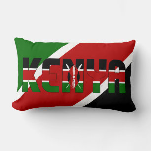 Dream in Color with the Kenya Flag Lumbar Pillow