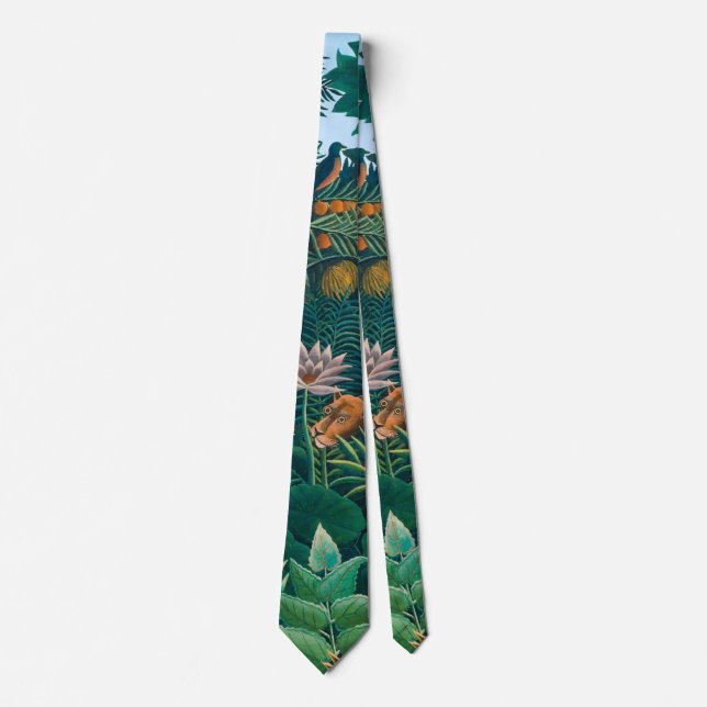 Dream in Exotic Jungle Forest Neck Tie (Front)