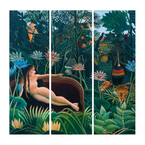Dream in Exotic Jungle Forest Triptych