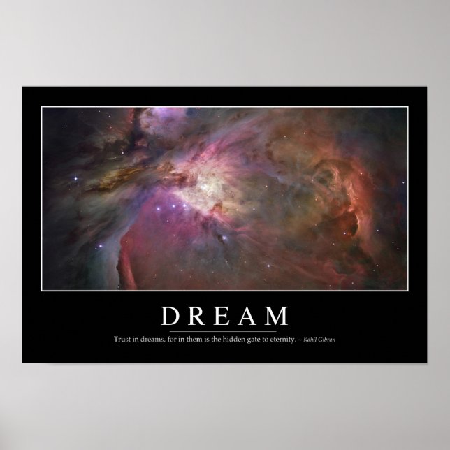 Dream: Inspirational Quote Poster (Front)