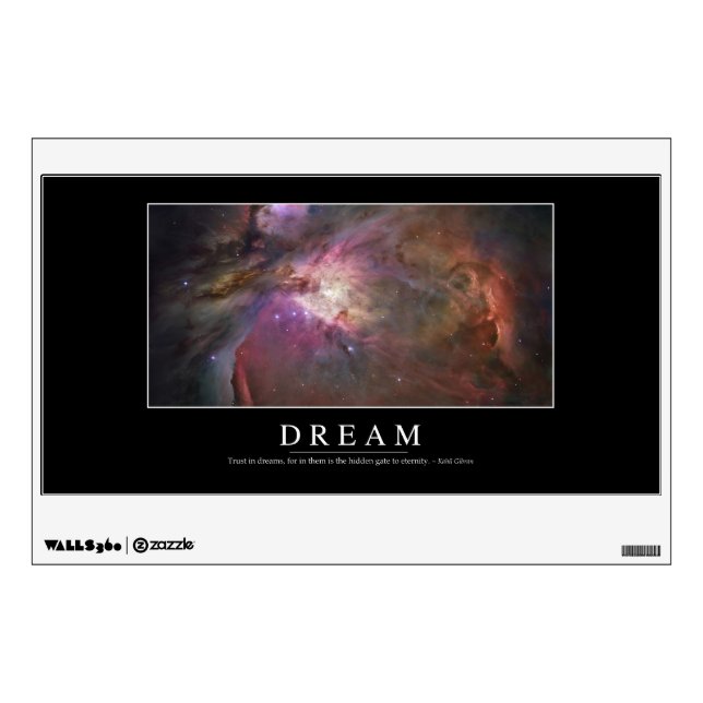 Dream: Inspirational Quote Wall Sticker (Front)