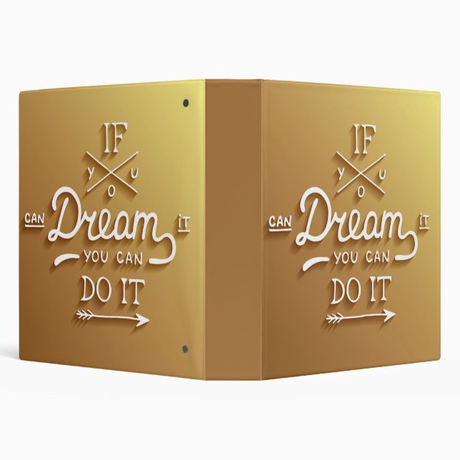 Dream Inspire Motivate 3 Ring Binder (Background)