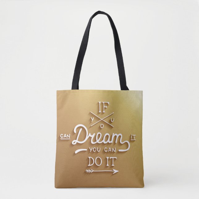 Dream Inspire Motivate Tote Bag (Front)