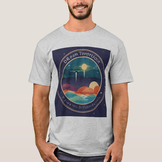 Dream Interpretation Site Logo - Flat Vector  T-Shirt (Front)