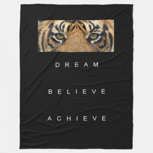 dream it believe it achieve it motivation fleece blanket