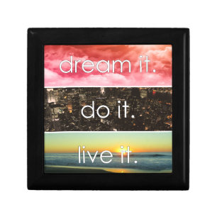 Dream It Do It Live It Motivational Quote Gift Box