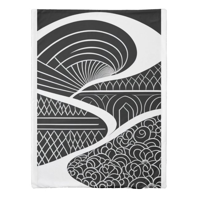 "Dream Japanese Garden - A Quilt Cover Made of Bla (Back)