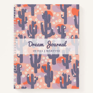 Dream Journal Modern Cactus Personalized