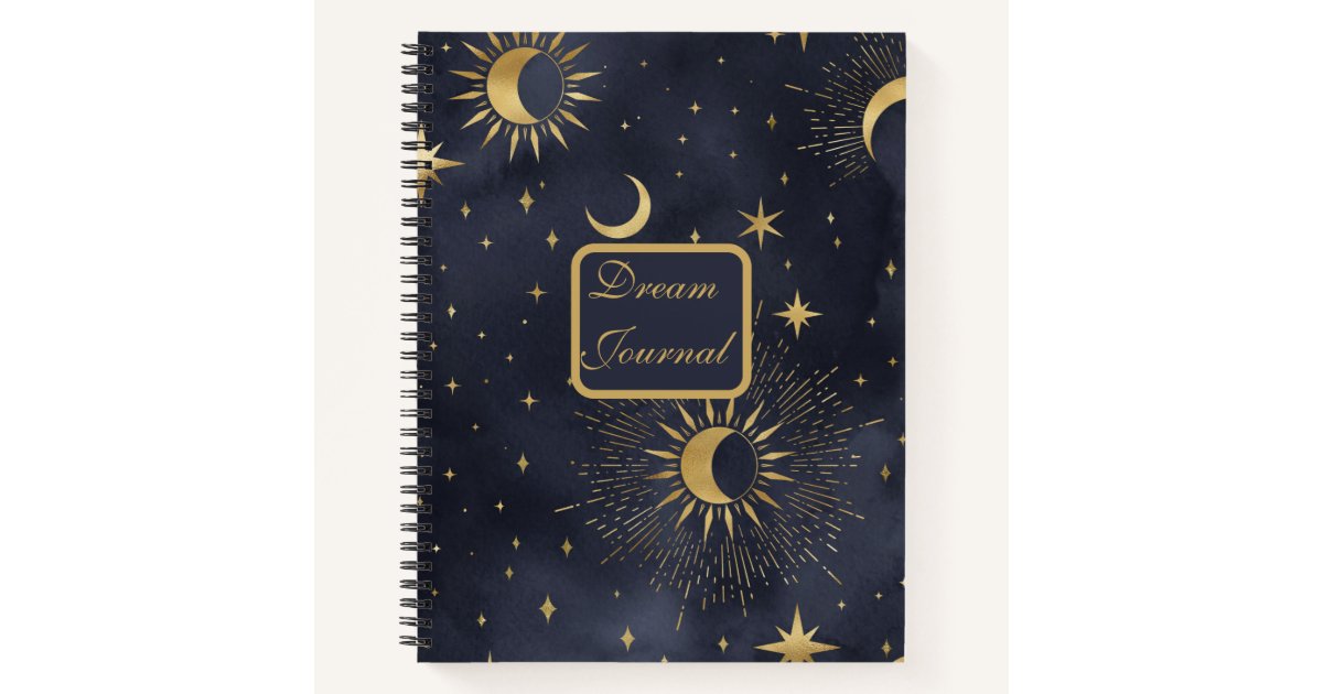 Dream Journal - Modern Celestial Sun and Moon | Zazzle