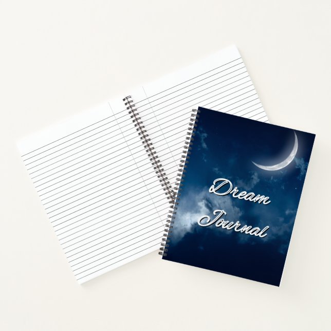 Dream Journal - Sliver Moon Night Sky Journal (Inside)
