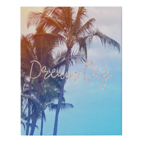 Dream Kauai Palm Trees Faux Canvas Print