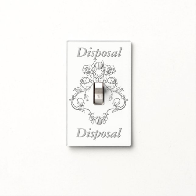 Dream Kitchen Disposal Switch! Choose Color! Light Switch Cover (In Situ)