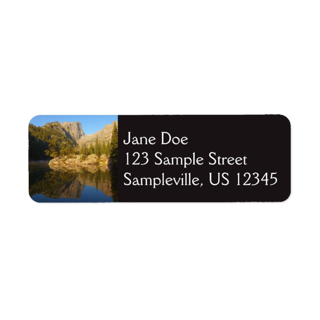 Dream Lake II at Rocky Mountain National Park Label (Front)