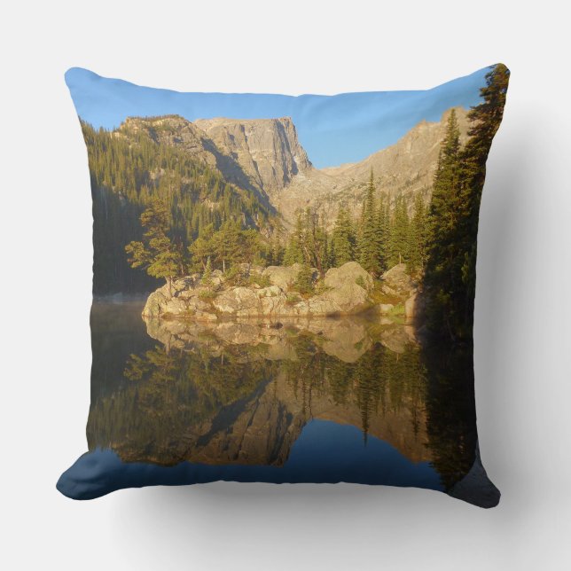 Dream Lake II at Rocky Mountain National Park Throw Pillow (Front)