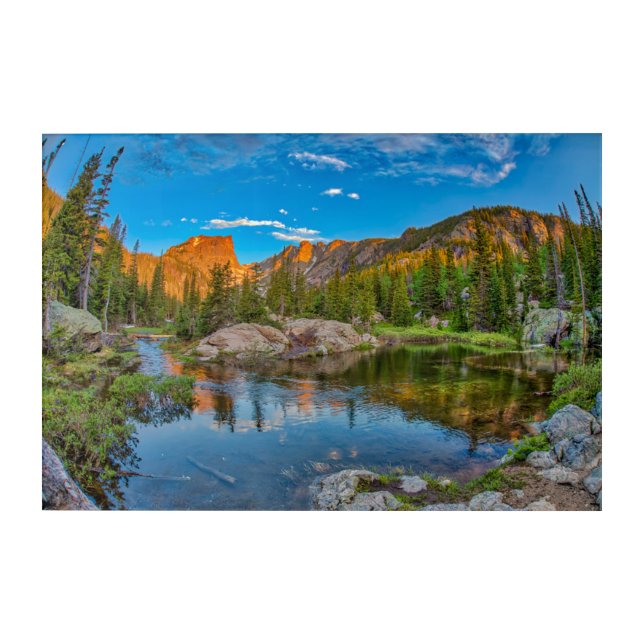 Dream Lake Landscape Acrylic Print (Front)