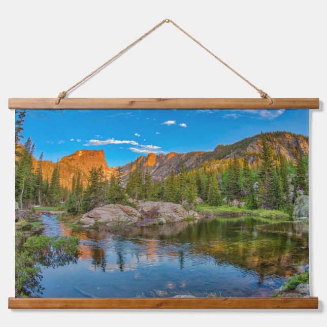 Dream Lake Landscape Hanging Tapestry (Front)