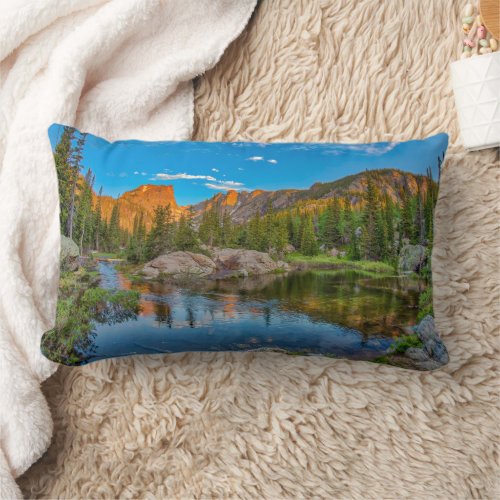 Dream Lake Landscape Lumbar Pillow