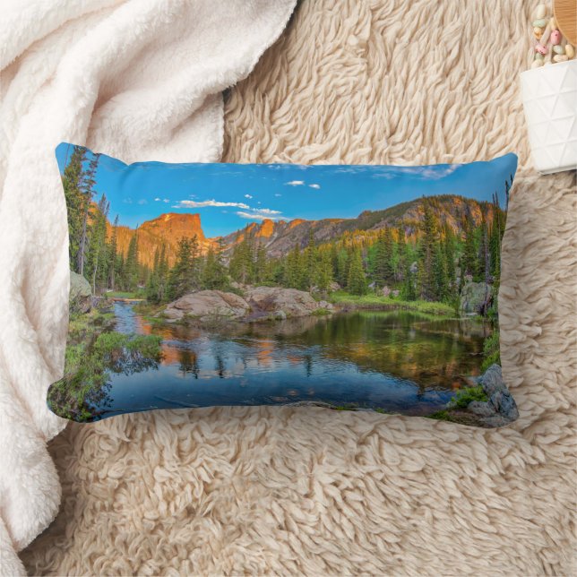 Dream Lake Landscape Lumbar Pillow (Blanket)