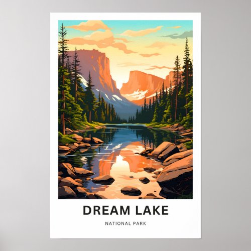Dream Lake National Park Travel Print