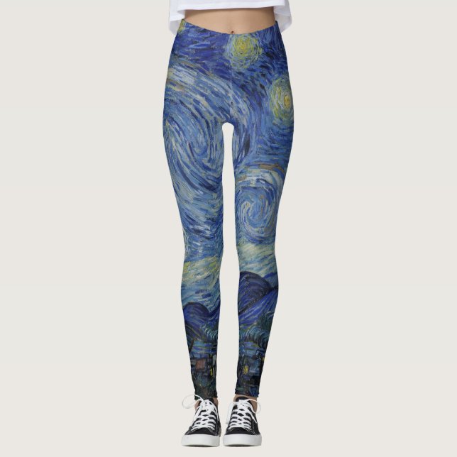 Dream Legging, Van Gogh, starry night Leggings (Front)