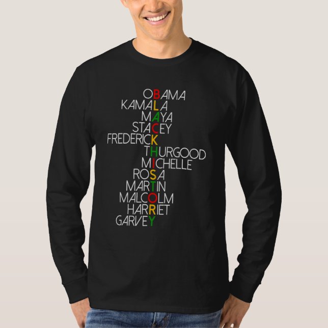 Dream Like Martin Lead Like Harriet Black History  T-Shirt (Front)