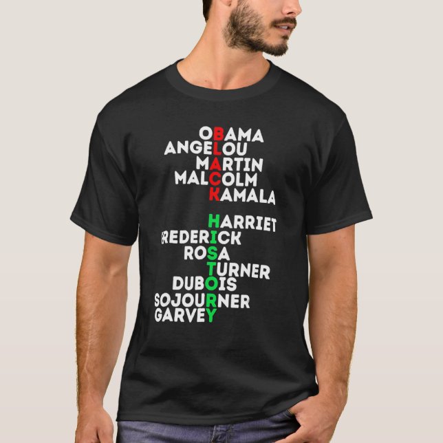 Dream Like Martin Lead Like Harriet Black History  T-Shirt (Front)
