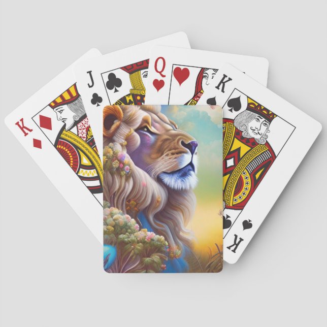 dream lion playing cards (Back)