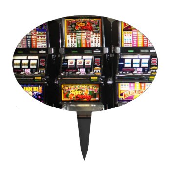 Dream Machines - Lucky Slot Machines Cake Topper by LasVegasIcons at Zazzle