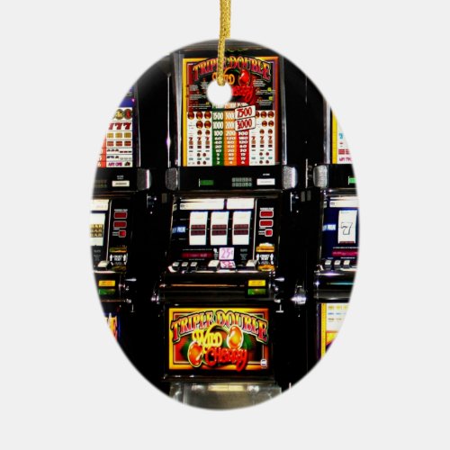 Dream Machines _ Lucky Slot Machines Ceramic Ornament