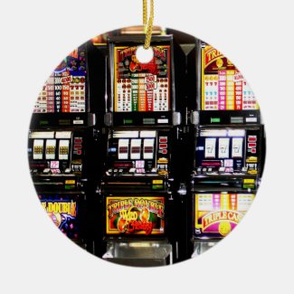 Dream Machines - Lucky Slot Machines Ceramic Ornament