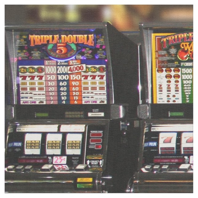 Dream Machines - Lucky Slot Machines Fabric (Close Up)