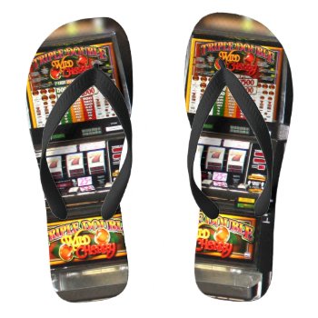 Dream Machines - Lucky Slot Machines Flip Flops by LasVegasIcons at Zazzle