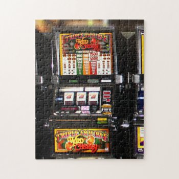 Dream Machines - Lucky Slot Machines Jigsaw Puzzle by LasVegasIcons at Zazzle